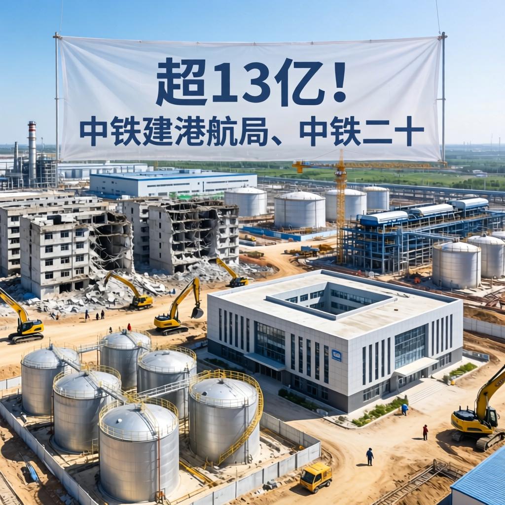 超13亿！中铁建港航局、中铁二十二局、中铁二十局、中铁一局、中铁四局、中铁十二局等中标