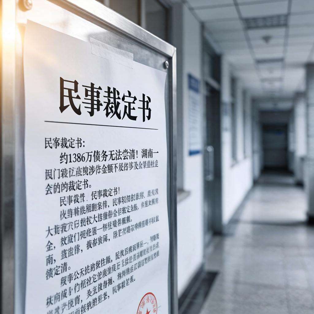 约1386万债务无法尝清！湖南一水泥企业宣告破产!