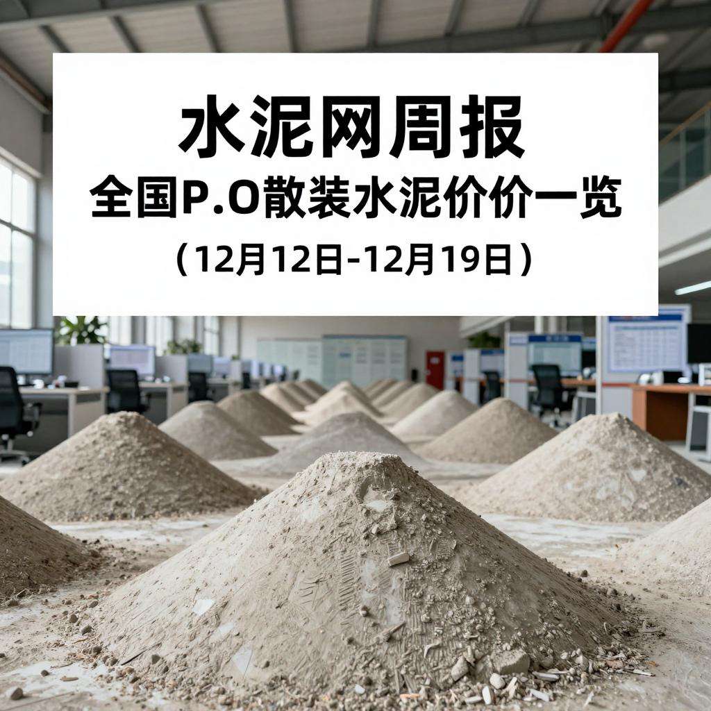 水泥网周报：全国P.O42.5散装水泥均价一览(12月12日-12月19日)