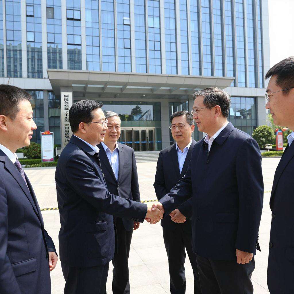 铜陵有色董事长丁士启一行到海螺访问交流