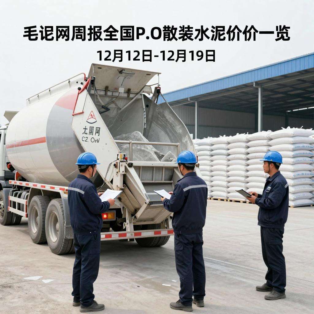 水泥网周报：全国P.O42.5散装水泥均价一览(12月12日-12月19日)第一张图