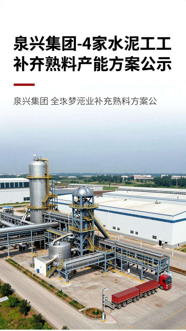 泉兴集团等4家水泥企业补充熟料产能方案公示