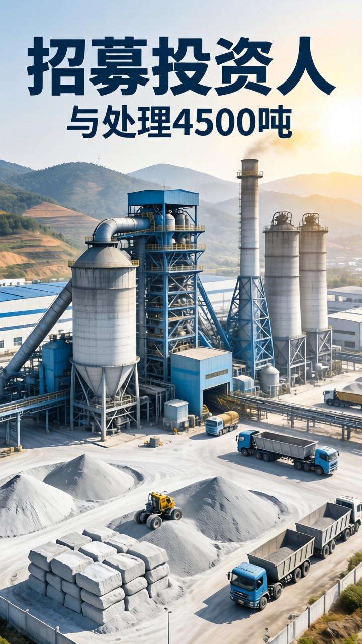 水泥企业招募投资人！旗下一条4500t/d熟料线