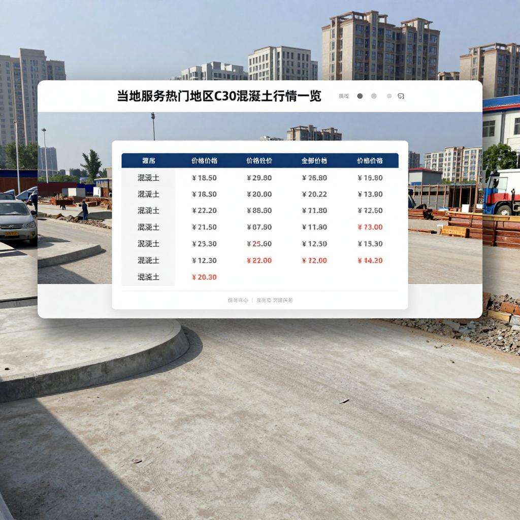 混凝土价格：海南省热门地区 C30混凝土行情一览