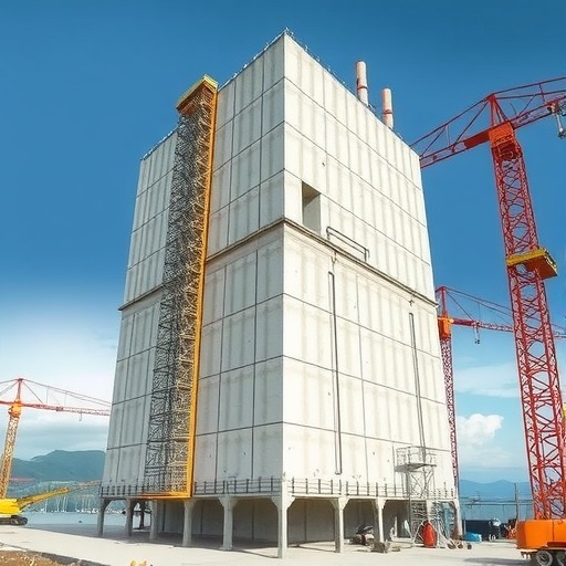 浙江二建越州换流站国内最高防火墙封顶