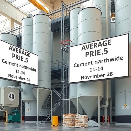 水泥网周报：全国P.O42.5散装水泥均价一览(11月21日-11月28日)