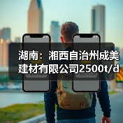湖南:湘西自治州成美建材有限公司2500t/d水泥熟料产能转出方案公告(图1) 湖南:湘西自治州成美建材有限公司2500t/d水泥熟料产能转出方案公告(图1)