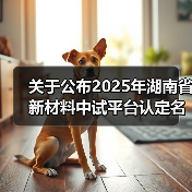 关于公布2025年湖南省新材料中试平台认定名单的通知