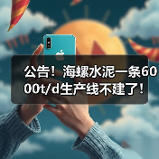 公告!海螺水泥一条6000t/d生产线不建了!(图2) 公告!海螺水泥一条6000t/d生产线不建了!(图2)