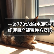 一条770t/d白水泥熟料线项目产能置换方案听证会即将召开！（图3）