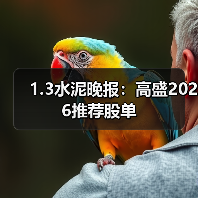 1.3水泥晚报:高盛2026推荐股单(图4) 1.3水泥晚报:高盛2026推荐股单(图4)