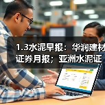 1.3水泥早报:华润建材证券月报;亚洲水泥证券月报;中国建材证券月报表(图2) 1.3水泥早报:华润建材证券月报;亚洲水泥证券月报;中国建材证券月报表(图2)