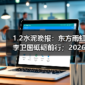 1.2水泥晚报:东方雨虹李卫国砥砺前行;2026:AI引领反转(图2) 1.2水泥晚报:东方雨虹李卫国砥砺前行;2026:AI引领反转(图2)