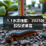 1.1水泥晚报：2025妖股投资暴富