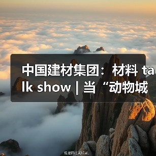 中国建材集团:材料 talk show | 当“动物城”走进现实:以坚实,筑未来(图1) 中国建材集团:材料 talk show | 当“动物城”走进现实:以坚实,筑未来(图1)