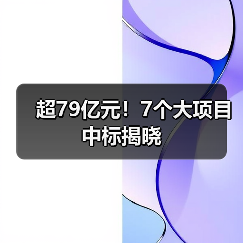 超79亿元!7个大项目中标揭晓(图4) 超79亿元!7个大项目中标揭晓(图4)