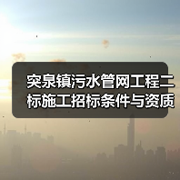 突泉镇污水管网工程二标施工招标条件与资质要求解析（图4）