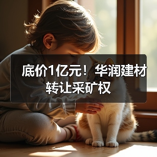 底价1亿元！华润建材转让采矿权（图3）