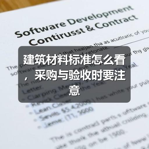 建筑材料标准怎么看，采购与验收时要注意什么
