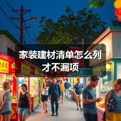 家装建材清单怎么列才不漏项