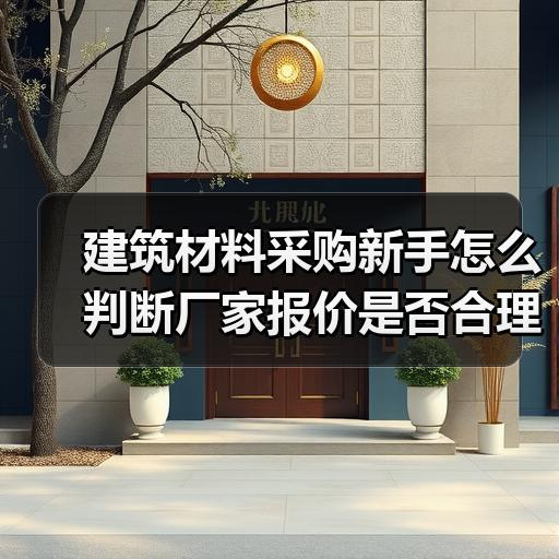建筑材料采购新手怎么判断厂家报价是否合理