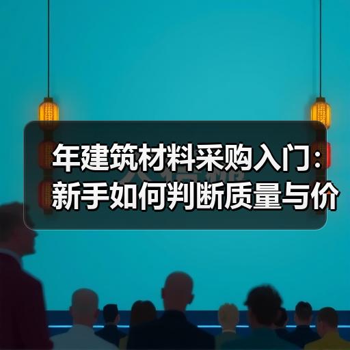 年建筑材料采购入门：新手如何判断质量与价格