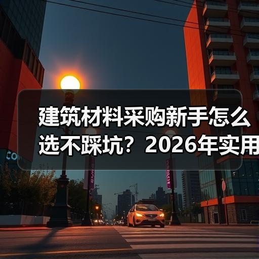 建筑材料采购新手怎么选不踩坑？2026年实用避坑指南