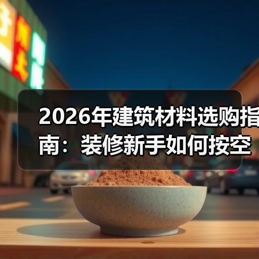 2026年建筑材料选购指南：装修新手如何按空间挑对材料